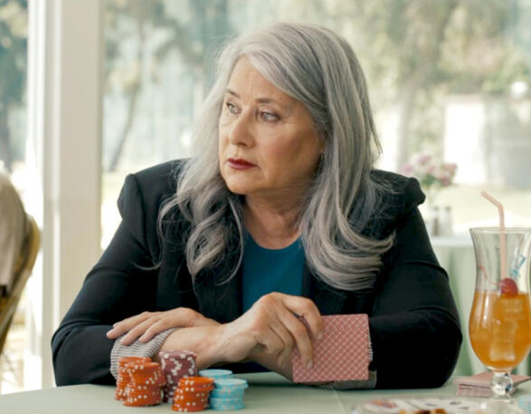 11 Lorraine Bracco playing poker in film The Mother, the Menacer, and Me.