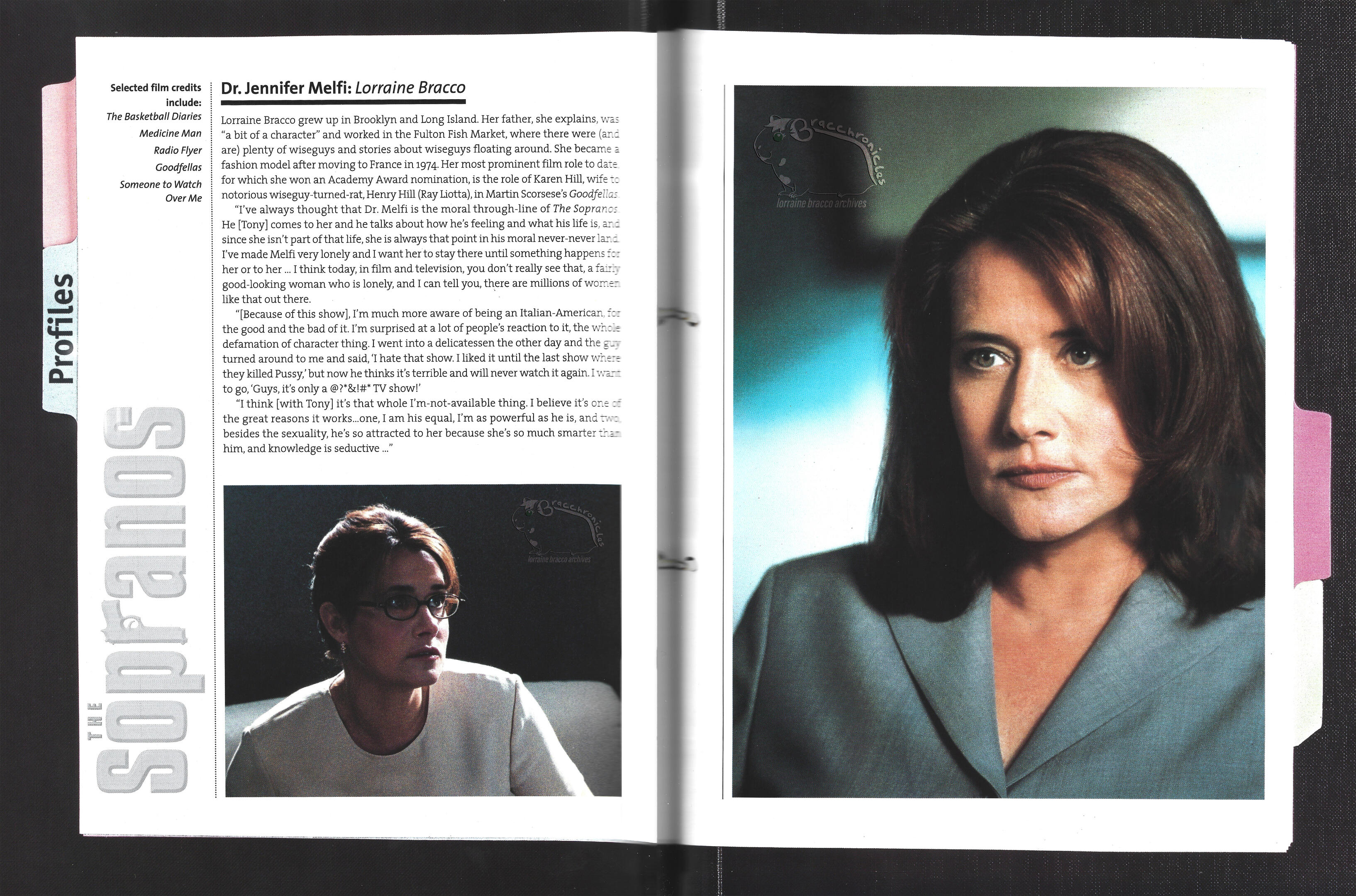 The Sopranos Family History Lorraine Bracco Spread